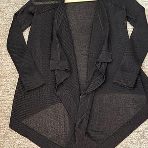 Vince Black Metallic Waterfall Cardigan